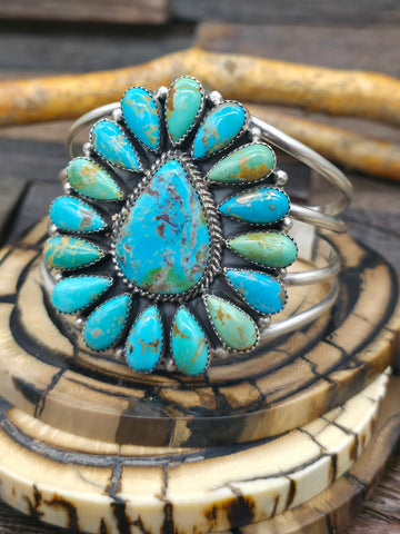 Four Strand Blue Sky Horse Turquoise Bead Necklace - 34 in.