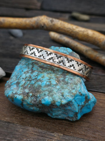 Turquoise and Leather Bracelet by J. Dale