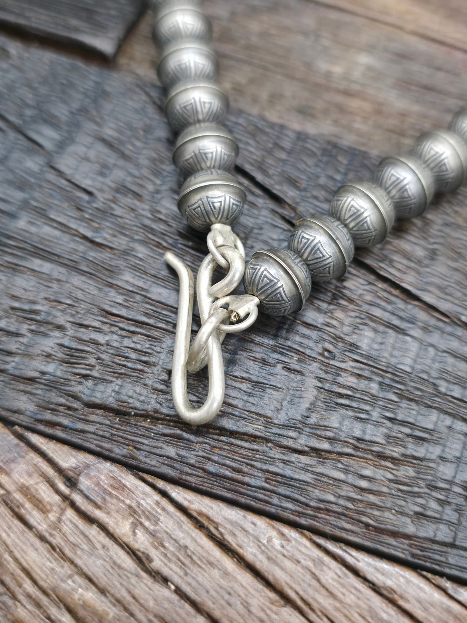 Sterling Silver Turquoise Squash Blossom Necklace by Ronald Tom - 26 in.