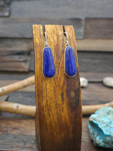 Blue Turquoise and Orange Spiny Oyster Earrings by Lupe Lovato
