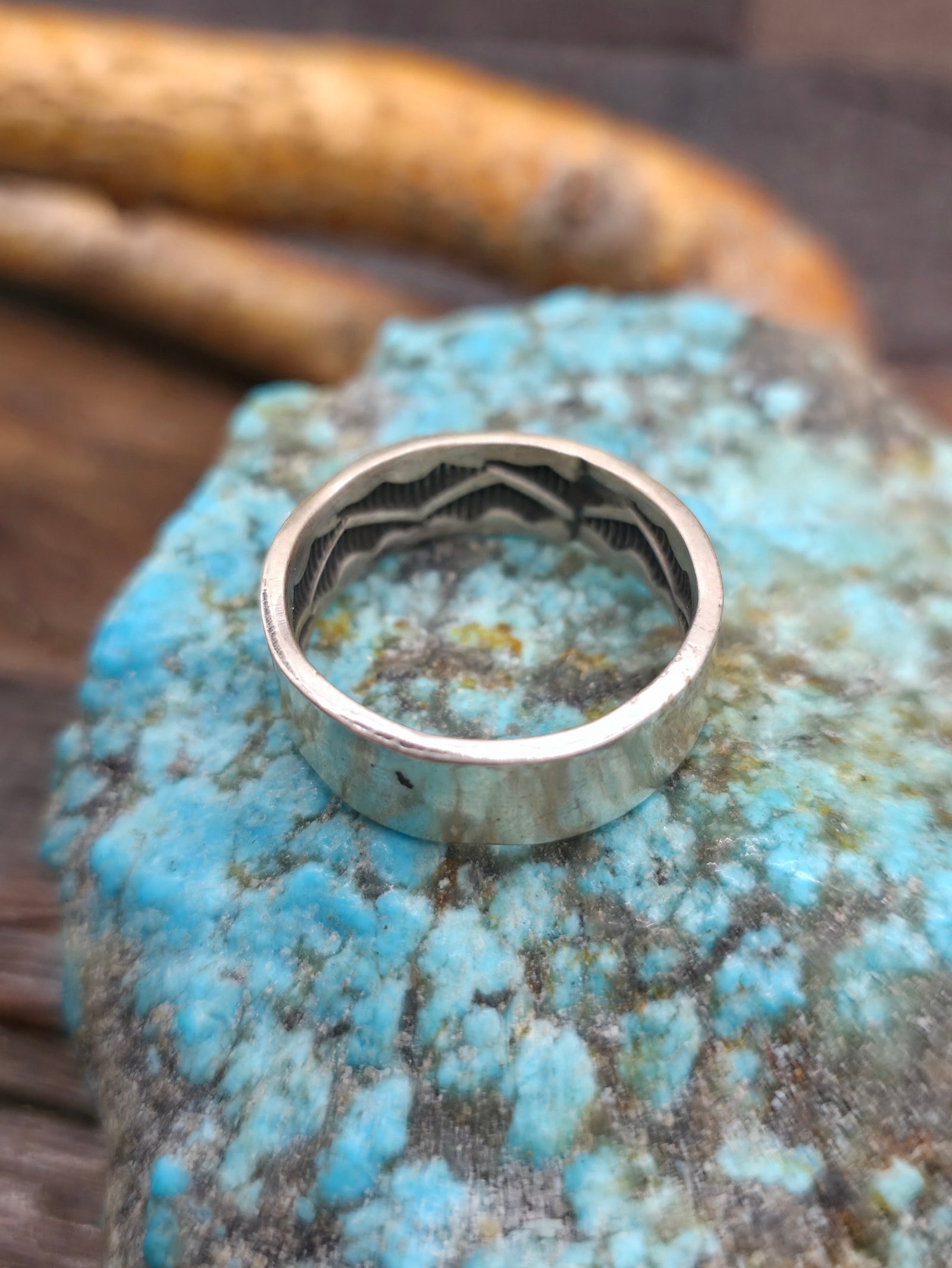 Interior Stamped Sterling Silver Rings by Sunshine Reeves – Santa Fe ...