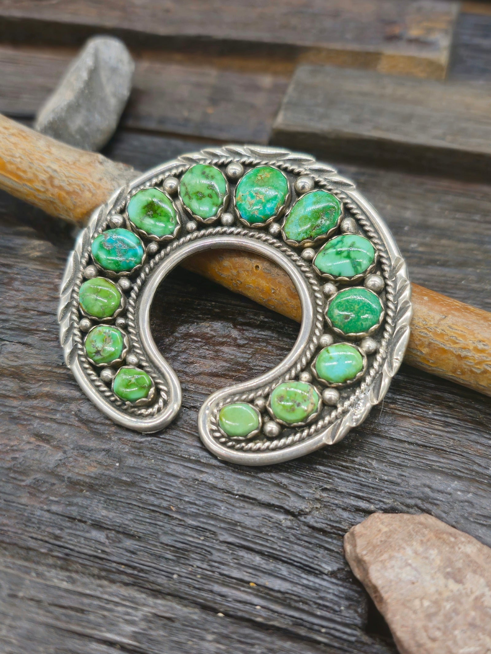 Sonoran Turquoise Naja Pendant with Shepherd's Hook