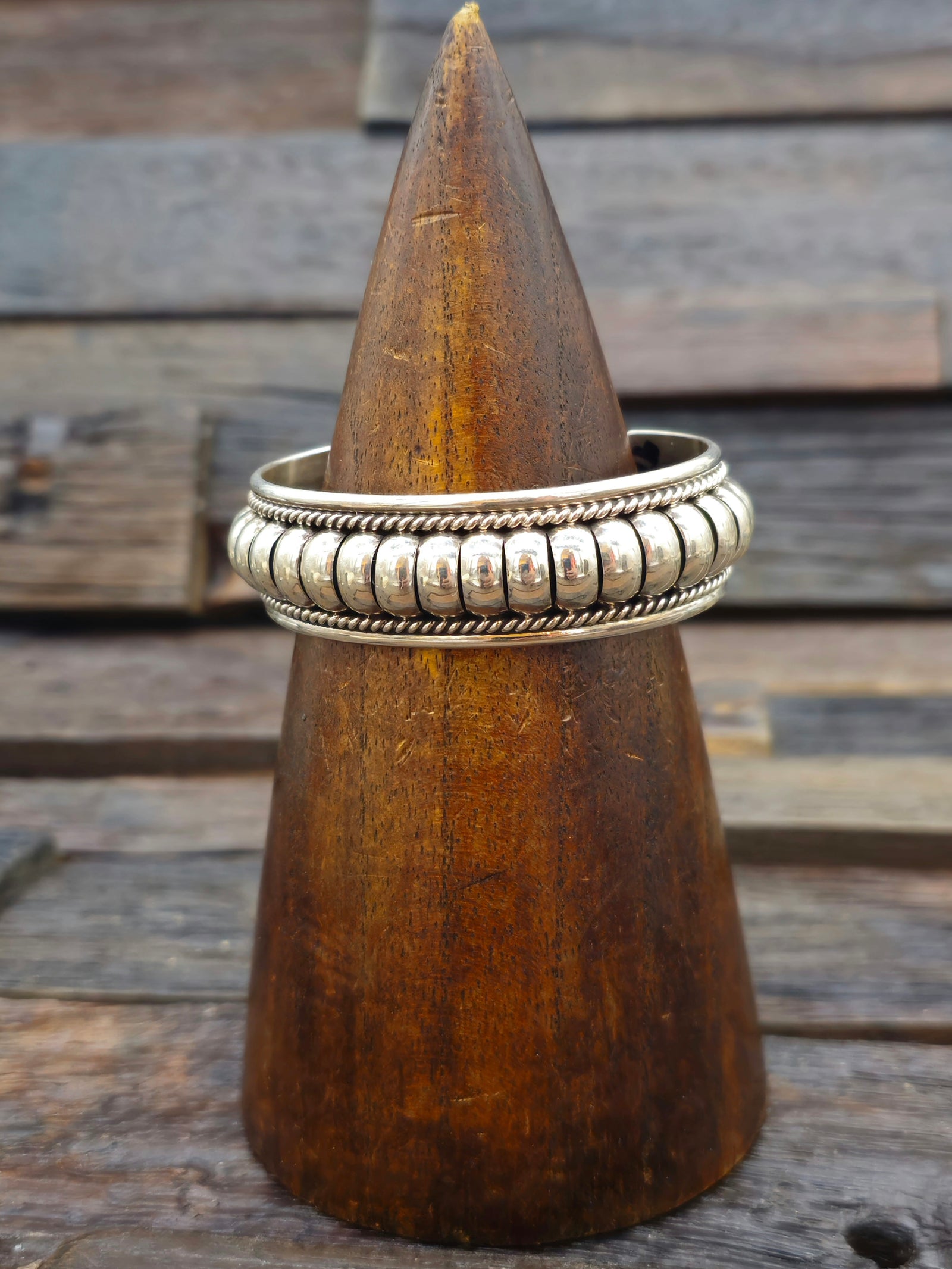 Thomas Charley Sterling Silver Cuff Bracelet 3/4 in.