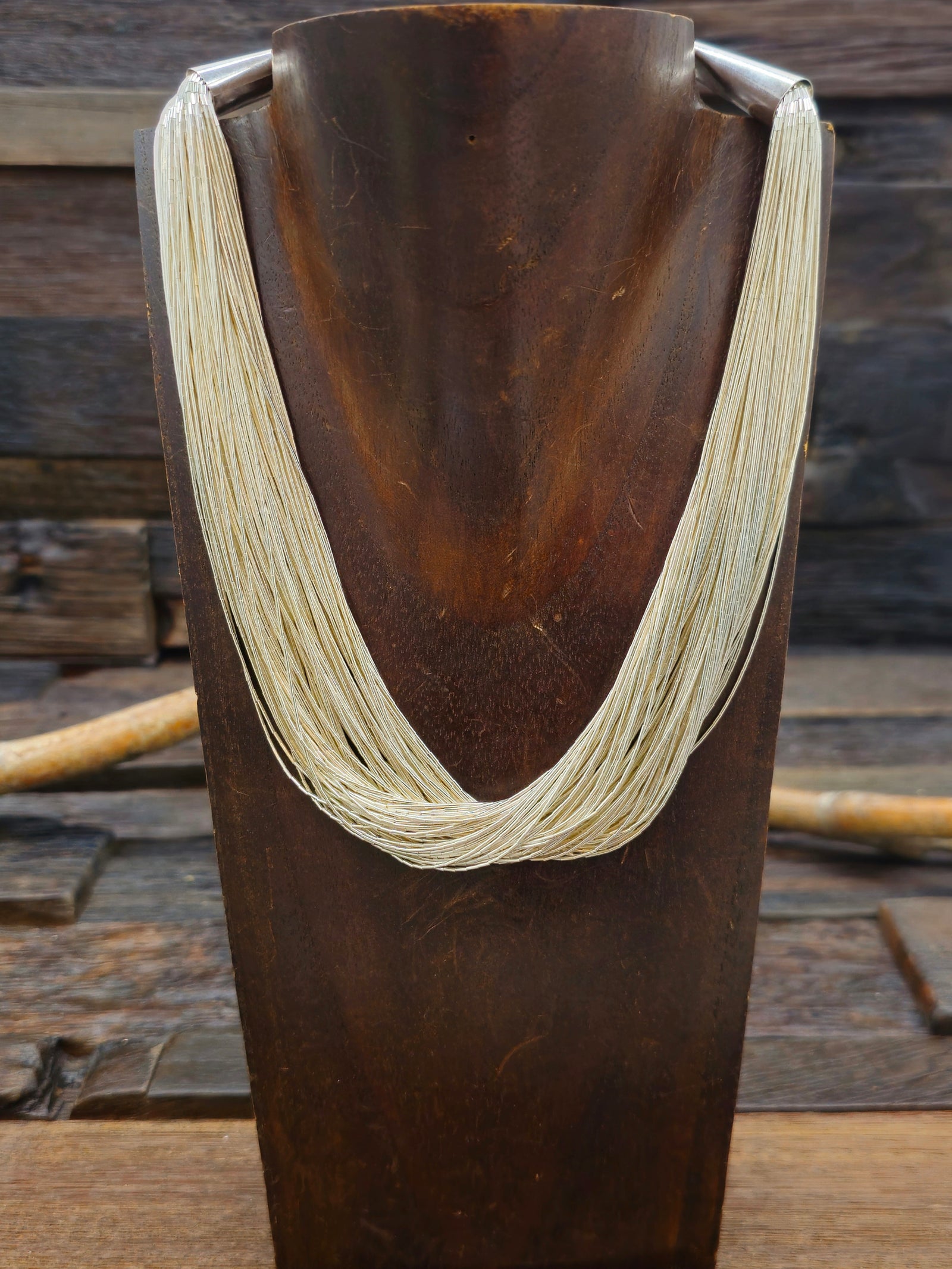 100 Strand Liquid Silver Necklace - 18 In.