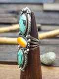 Turquoise and Spiny Sterling Silver Ring by Rosella Paxton - Size 9