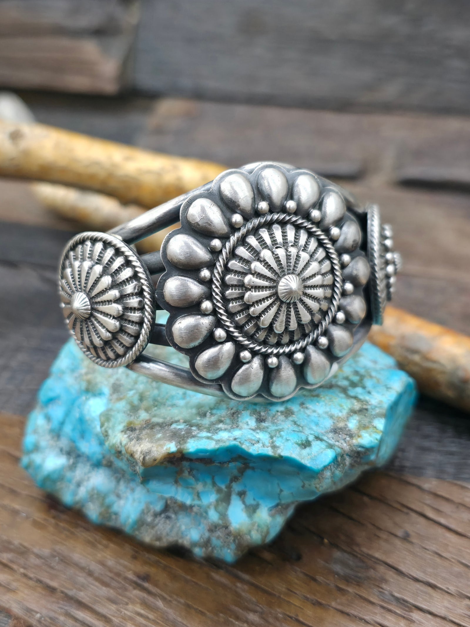 Stamped Sterling Silver Cuff Bracelet by Tom Lewis - 6 1/2 in. with Gap