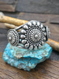 Stamped Sterling Silver Cuff Bracelet by Tom Lewis - 6 1/2 in. with Gap