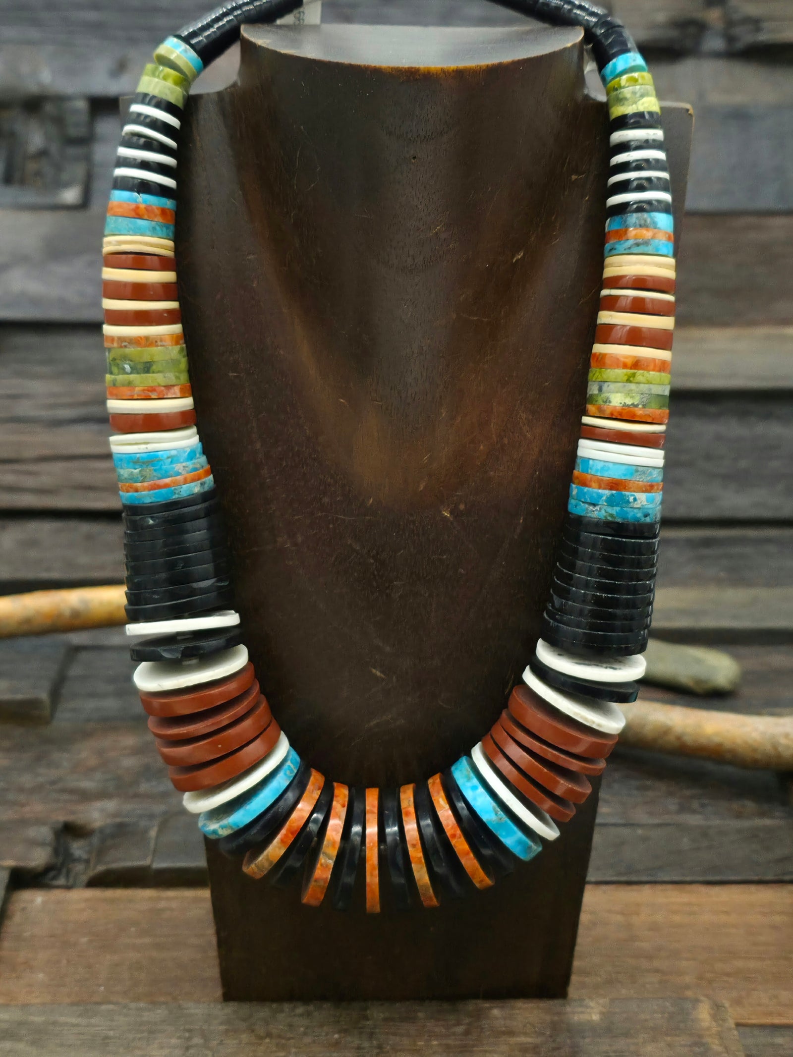 Multi Stone Necklace by Pula Calabaza - 20 in.