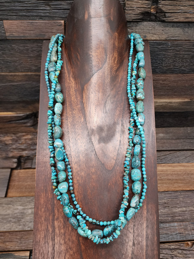 Three-Strand Turquoise Necklace
