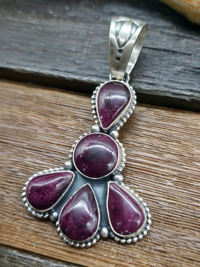 Purple Spiny Cluster Pendant by Kathleen Livingston