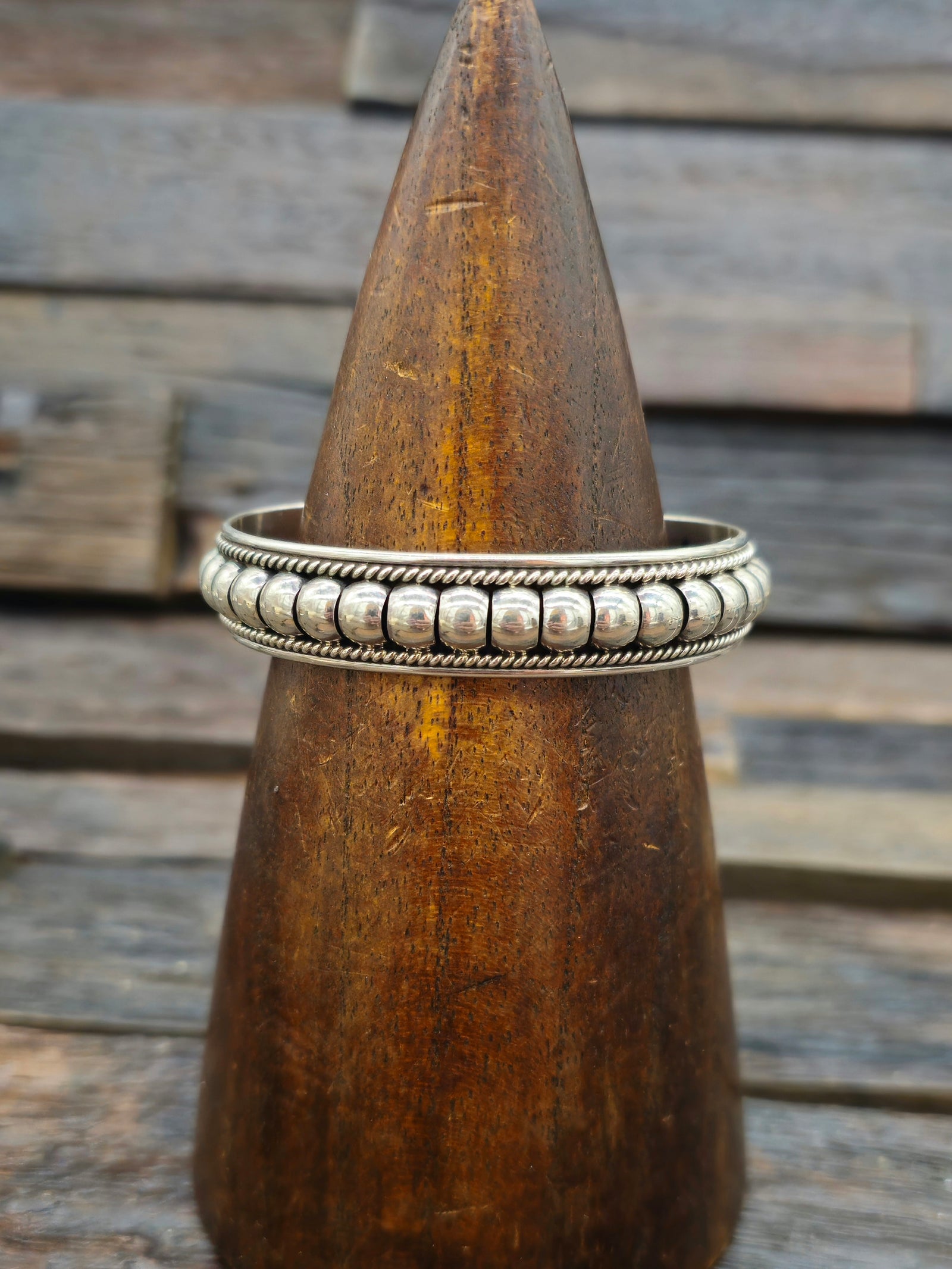 Thomas Charley Sterling Silver Cuff Bracelet 1/2 in.