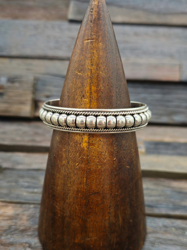 Thomas Charley Sterling Silver Cuff Bracelet 1/2 in.