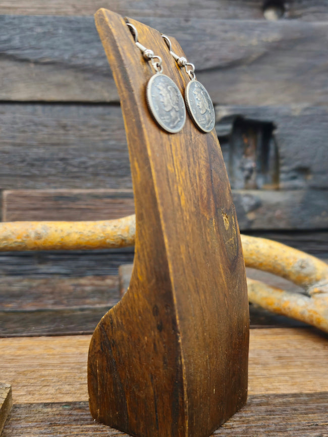 Single Mercury Dime Dangle Earrings