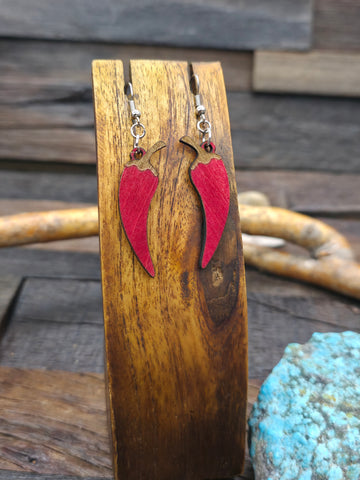 Wooden Balloon Earrings - 3 in. by 1 1/4 in.