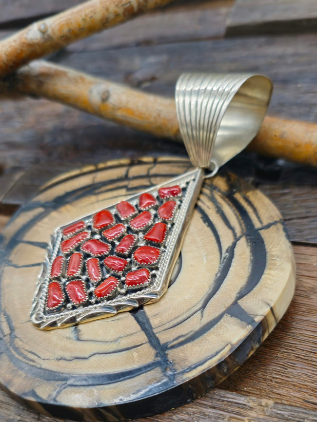 Large Coral Cluster Pendant by A. Spencer