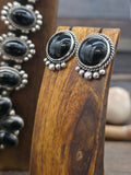 Black Onyx Necklace and Earring Set by LaRose Ganadanegro -  20 in.