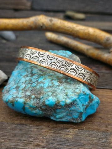 Turquoise and Leather Bracelet by J. Dale