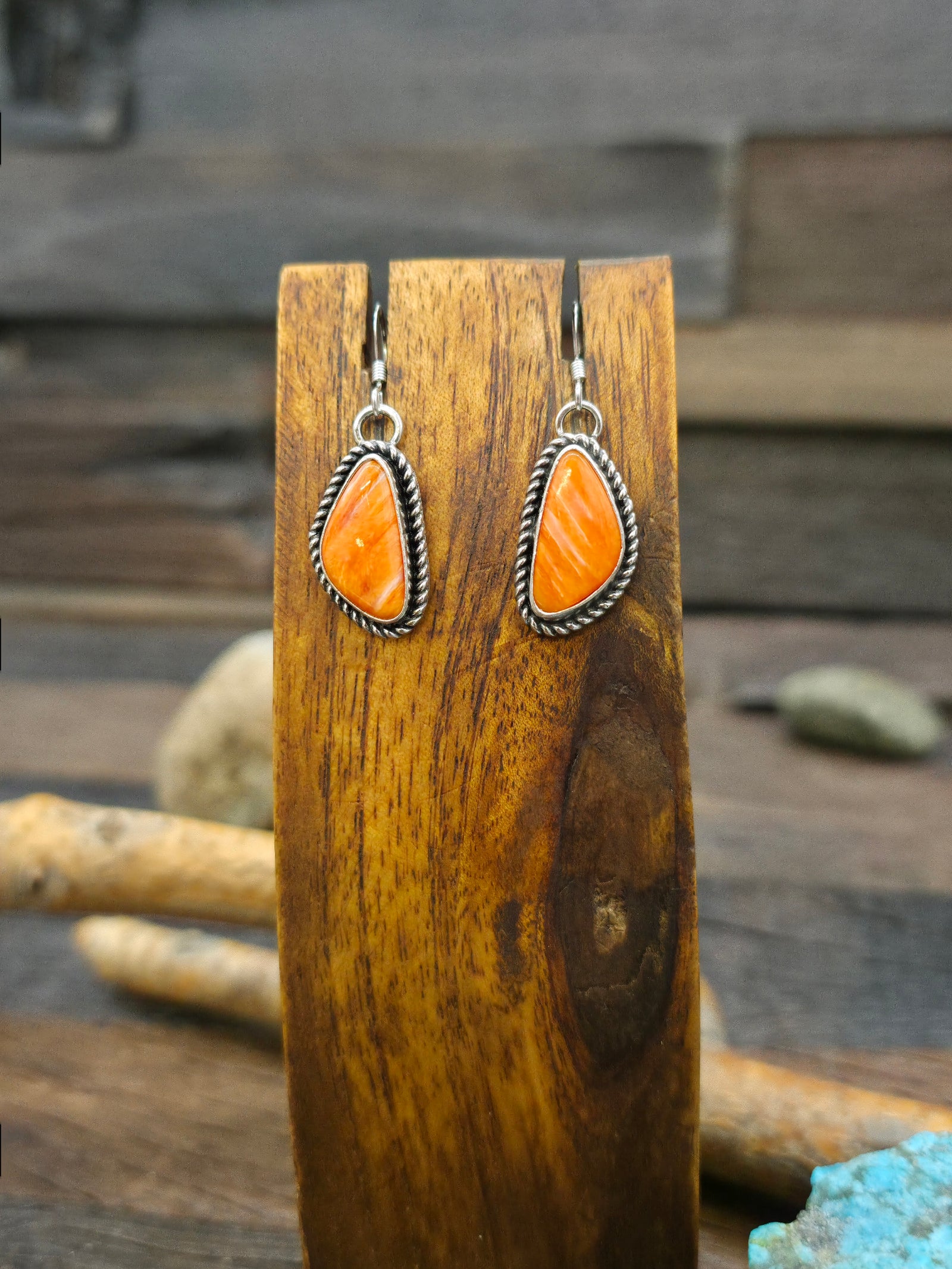 Sterling Silver Spiny Oyster Hook Earrings