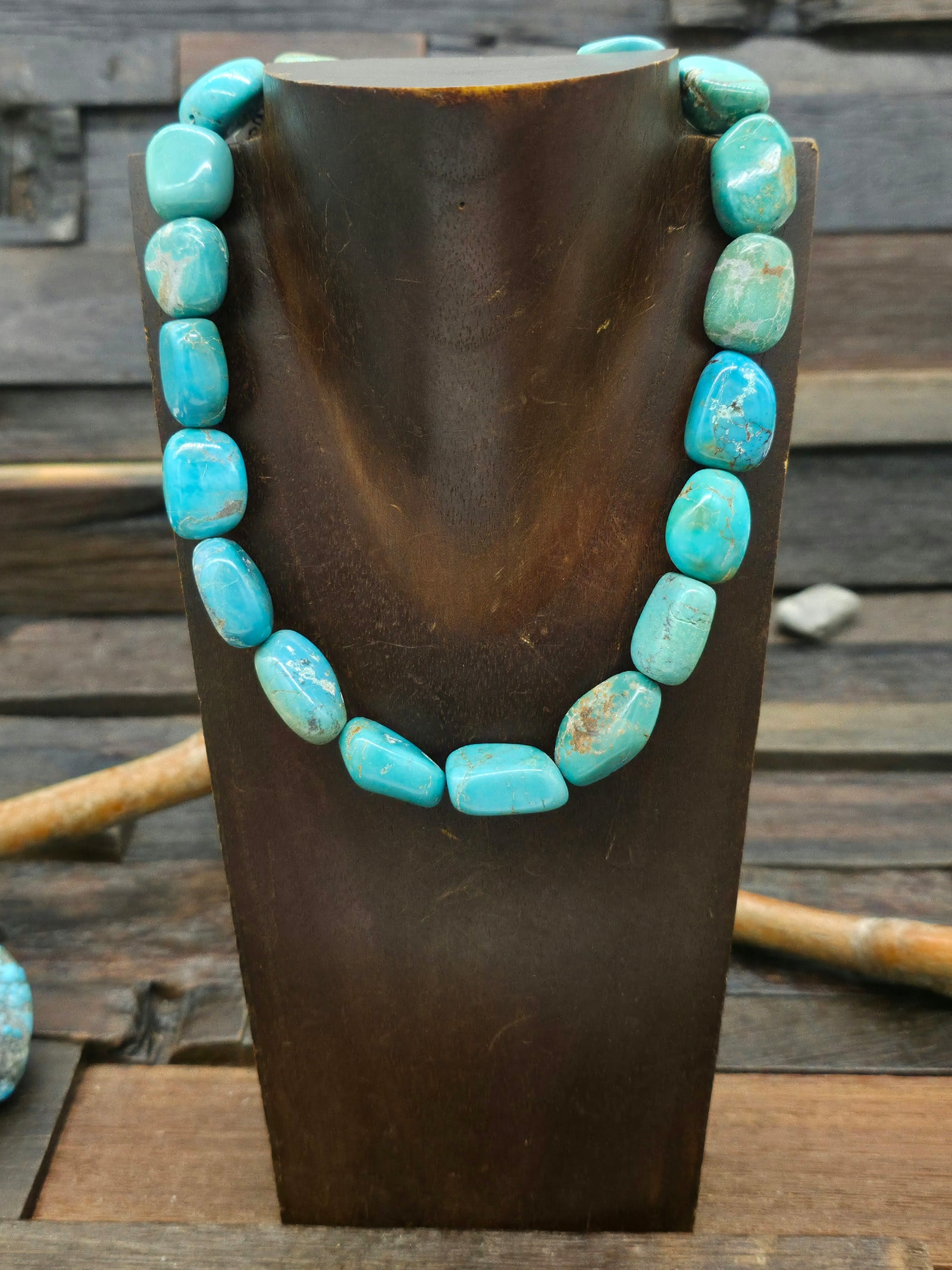 Sky Horse Turquoise Nugget Necklace - 16 in.