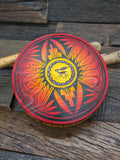 Large Handpainted Wooden Trinket Box by Andy Tsosie - Rabbit - 5 in. by 5 in. by 1 1/4 in.