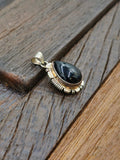 Small Black Onyx Teardrop Pendant