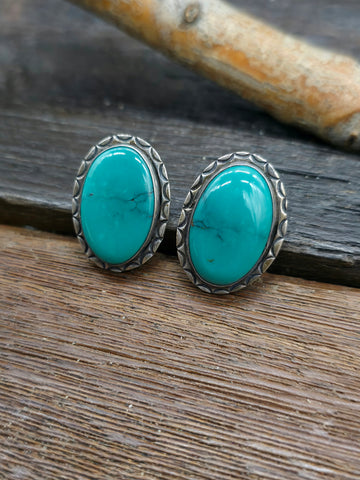 Vintage/Estate Yellow Mother of Pearl Sterling Silver Post Earrings by Beverly Weebothee