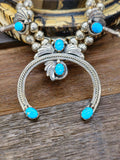 Squash Blossom Necklace and Earring Set by Pearlene Spencer - 22 in.