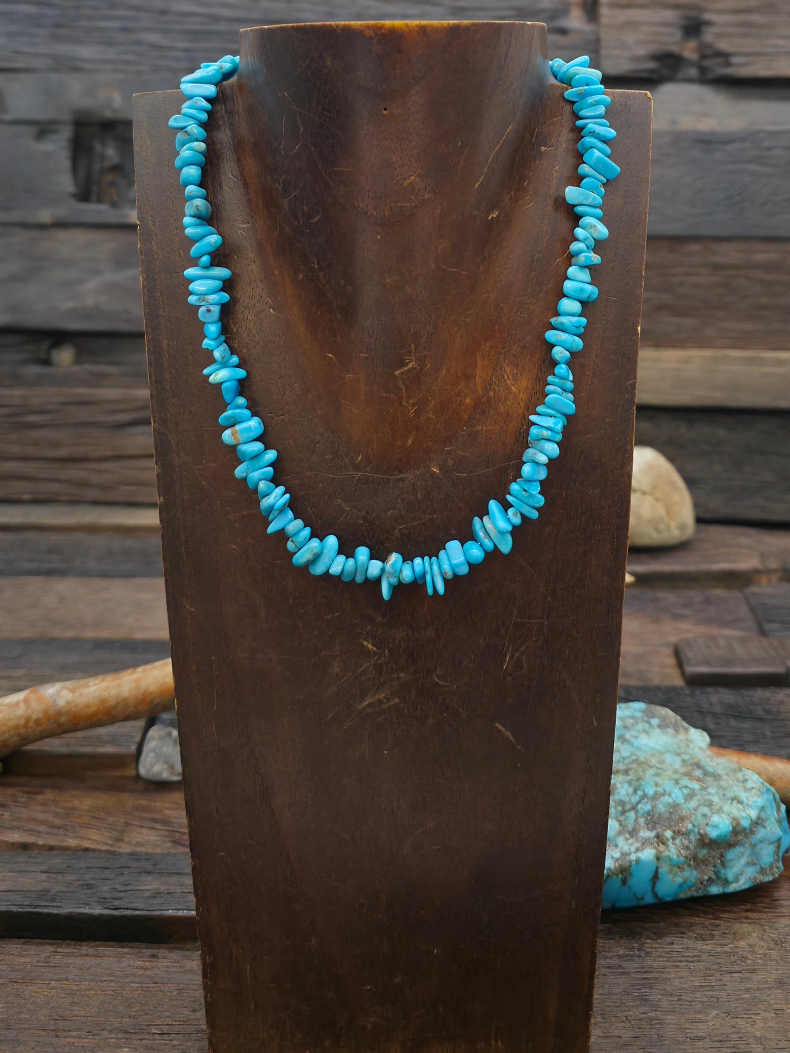 Kingman Turquoise Choker - 16 in. with 2 1/2 in. Extender