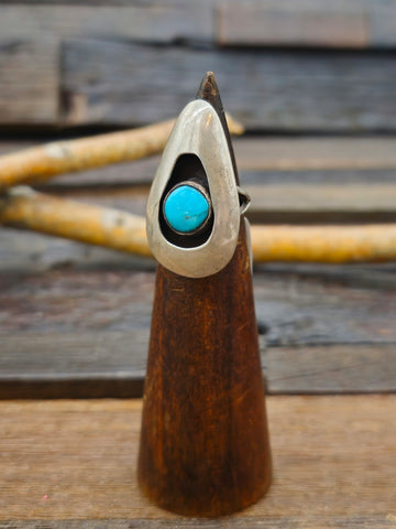 Vintage/Estate Stamped Sterling Silver Turquoise Concho Belt by Gilbert Tom - 46 in.