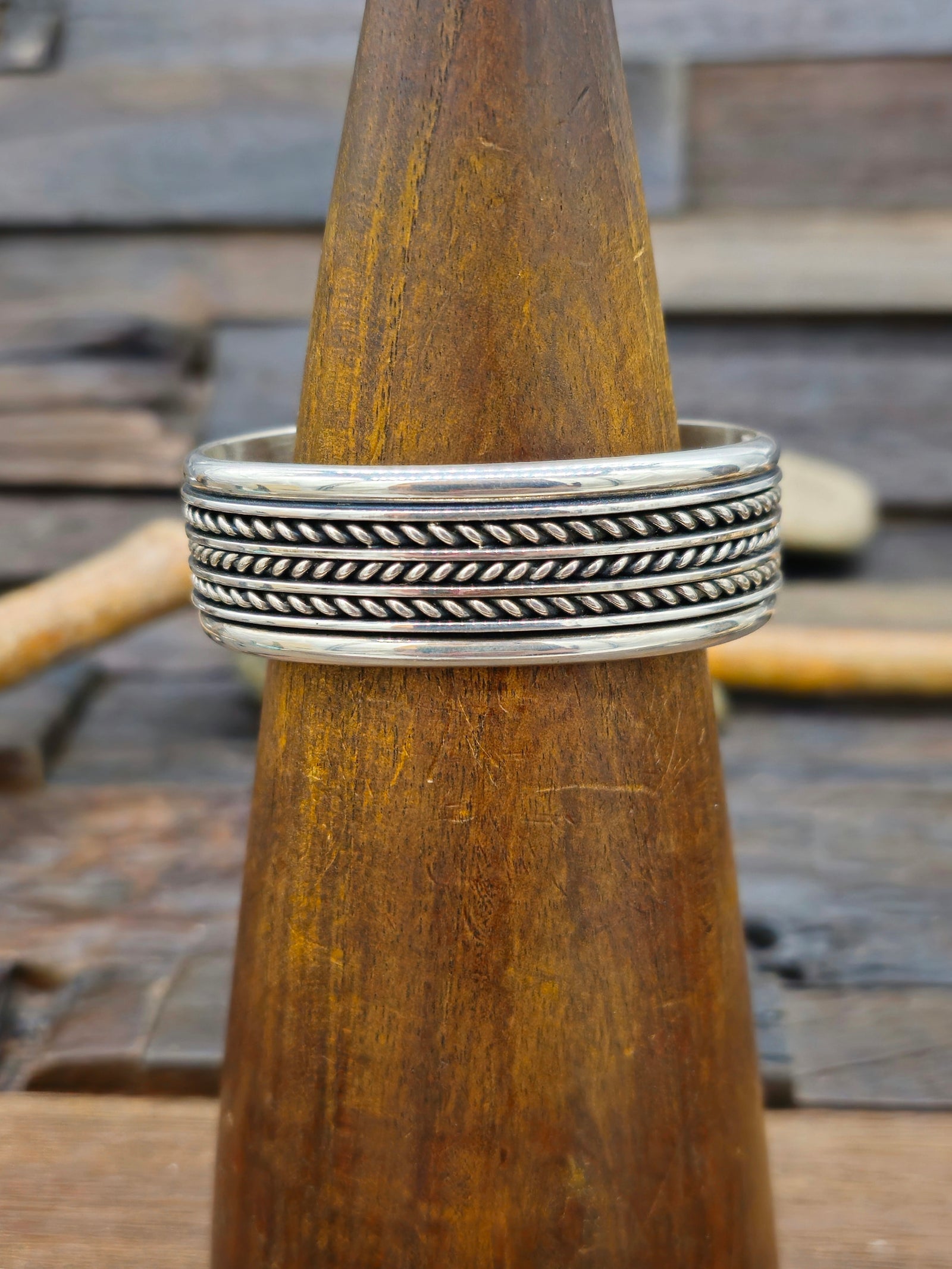 Sterling Silver Bracelet by Tom Hawk - 7 in.