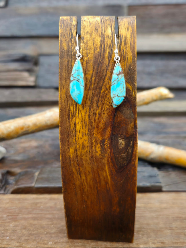 Sterling Silver Turquoise Earrings by Sheryl Martinez