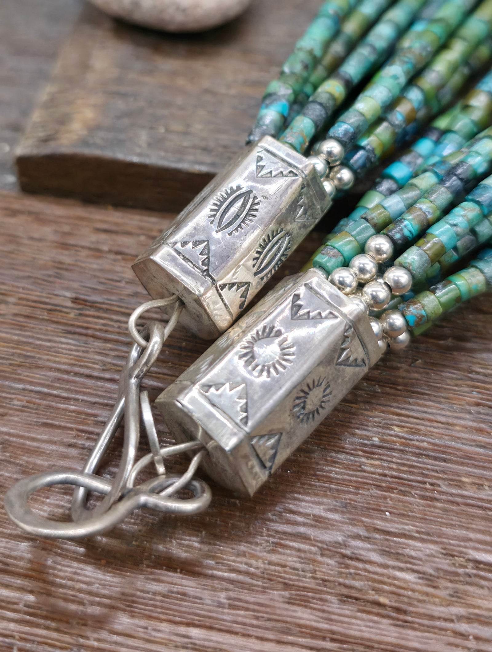 Ten Strand Sky Horse Turquoise Heishi Necklace by Fred Archuleta - 18 in.