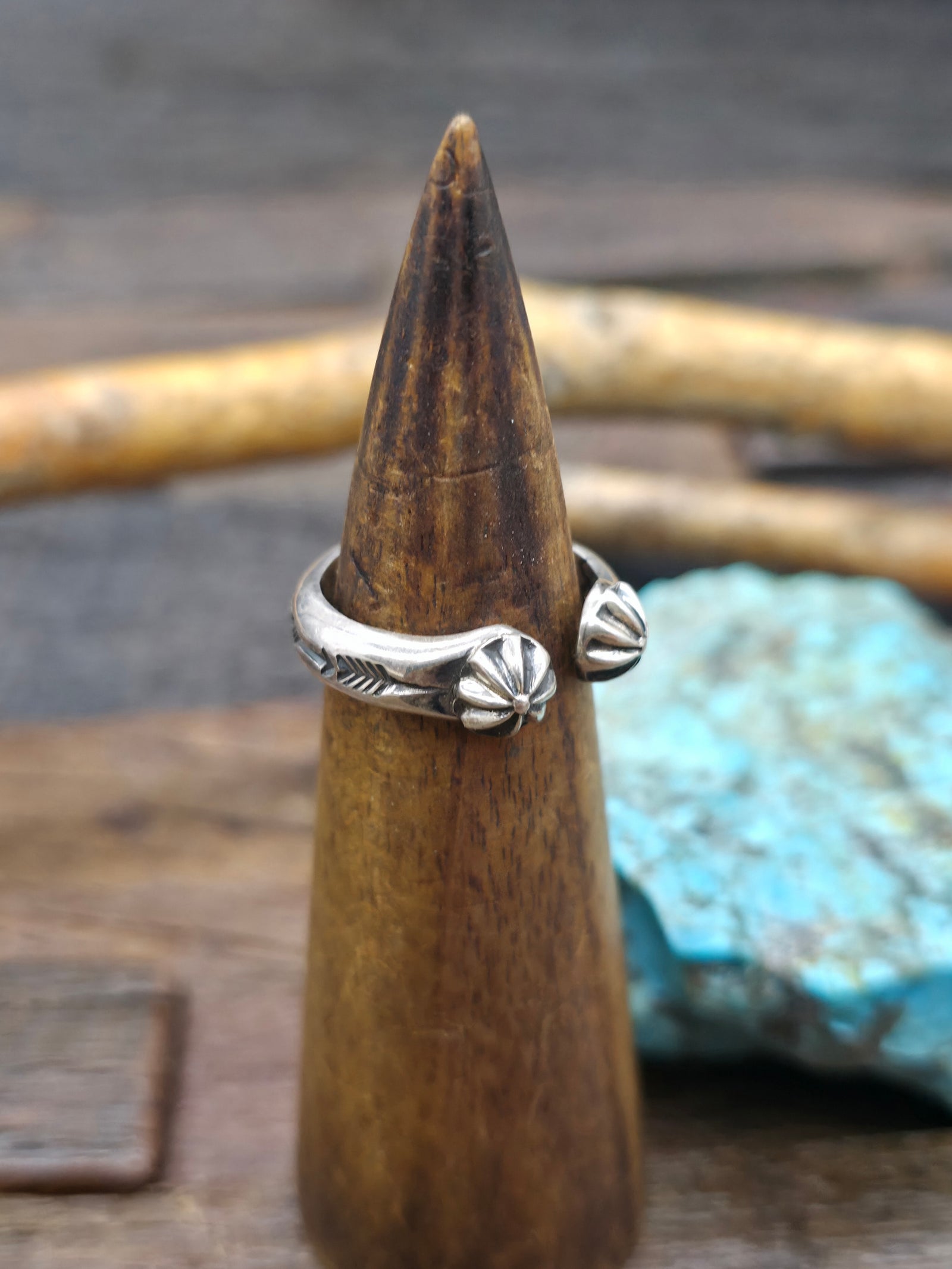 Sterling Silver Arrows Wraparound Starshot Ring by Sunshine Reeves - Size 9