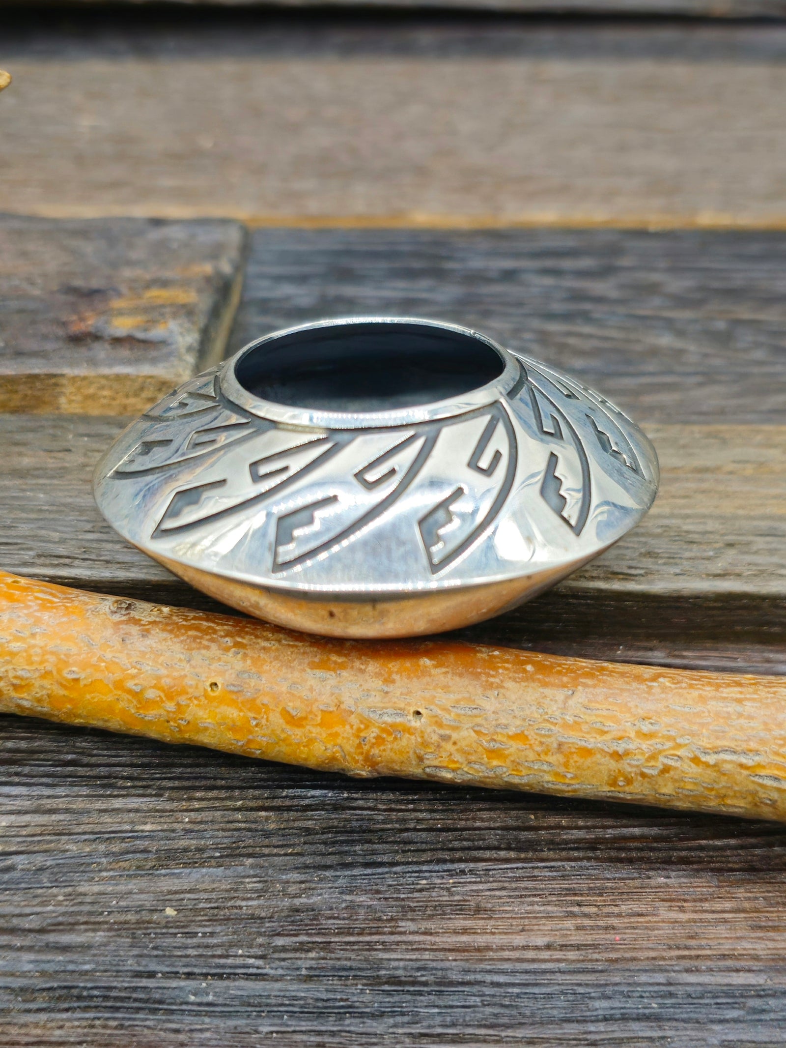 Vintage/Estate Sterling Silver Overlay Mini Vase