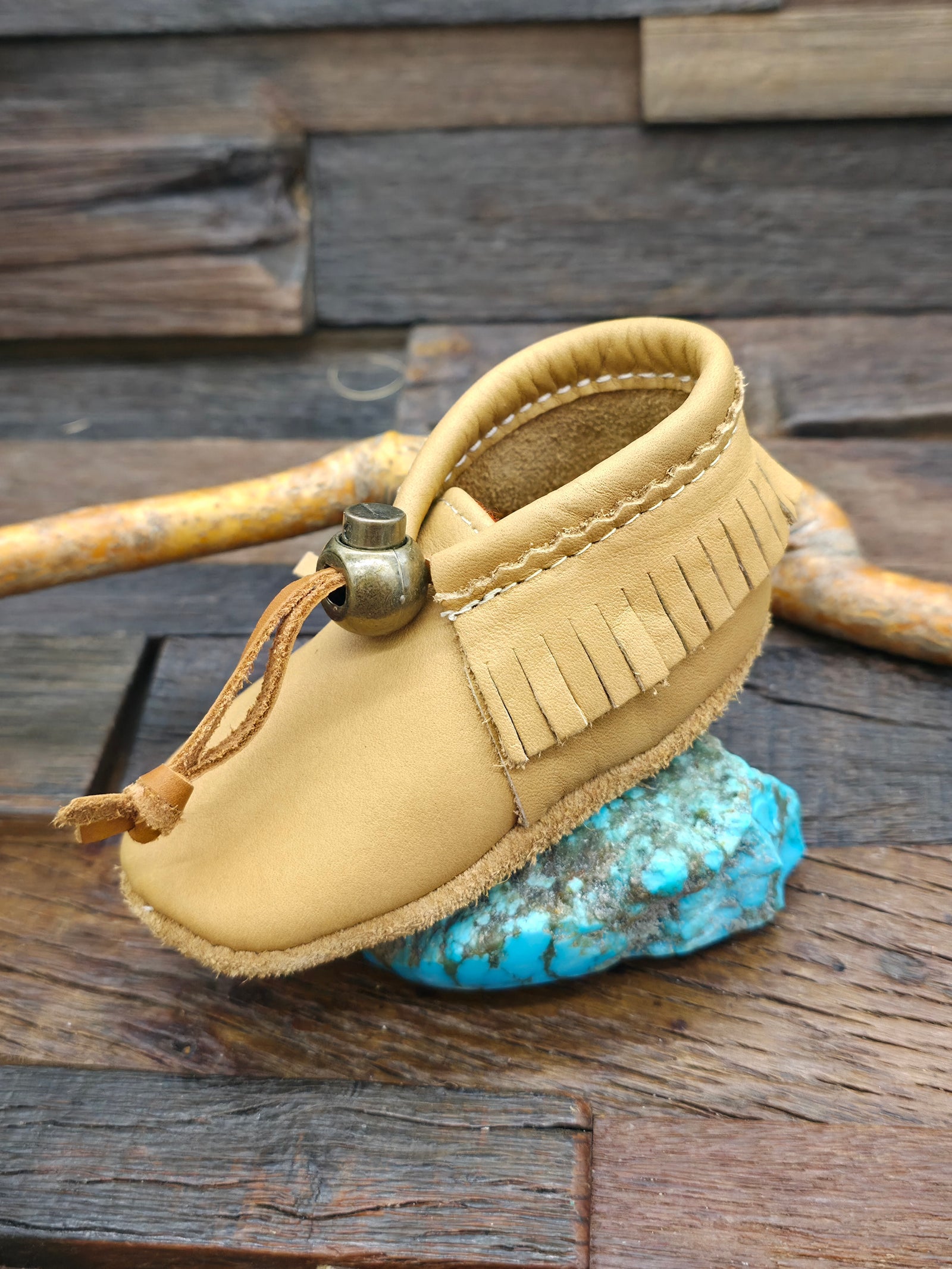 Bastien Children's Brown Fringe Moccasins