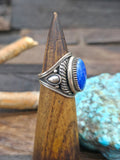 Sterling Silver Lapis Ring by Derrick Gordon - Size 9 1/2