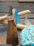 Sterling Silver Turquoise Ring by Roland Dixson - Size 5