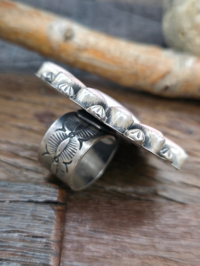 Sterling Silver Pink Conch Ring by Dusty Francisco - Adjustable