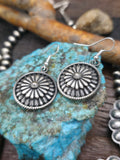 Sterling Silver Squash Blossom Necklace and Earring Set by Tom Lewis - 26 in.