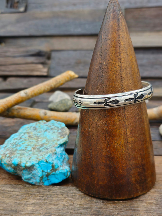 Sterling Silver Overlay Cuff by Rose Singer - 6 1/2 in.