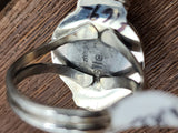 Onyx and Steling Silver Ring by Leslie Nez