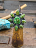 Sterling Silver Sonoran Gold Turquoise Cluster Ring by 