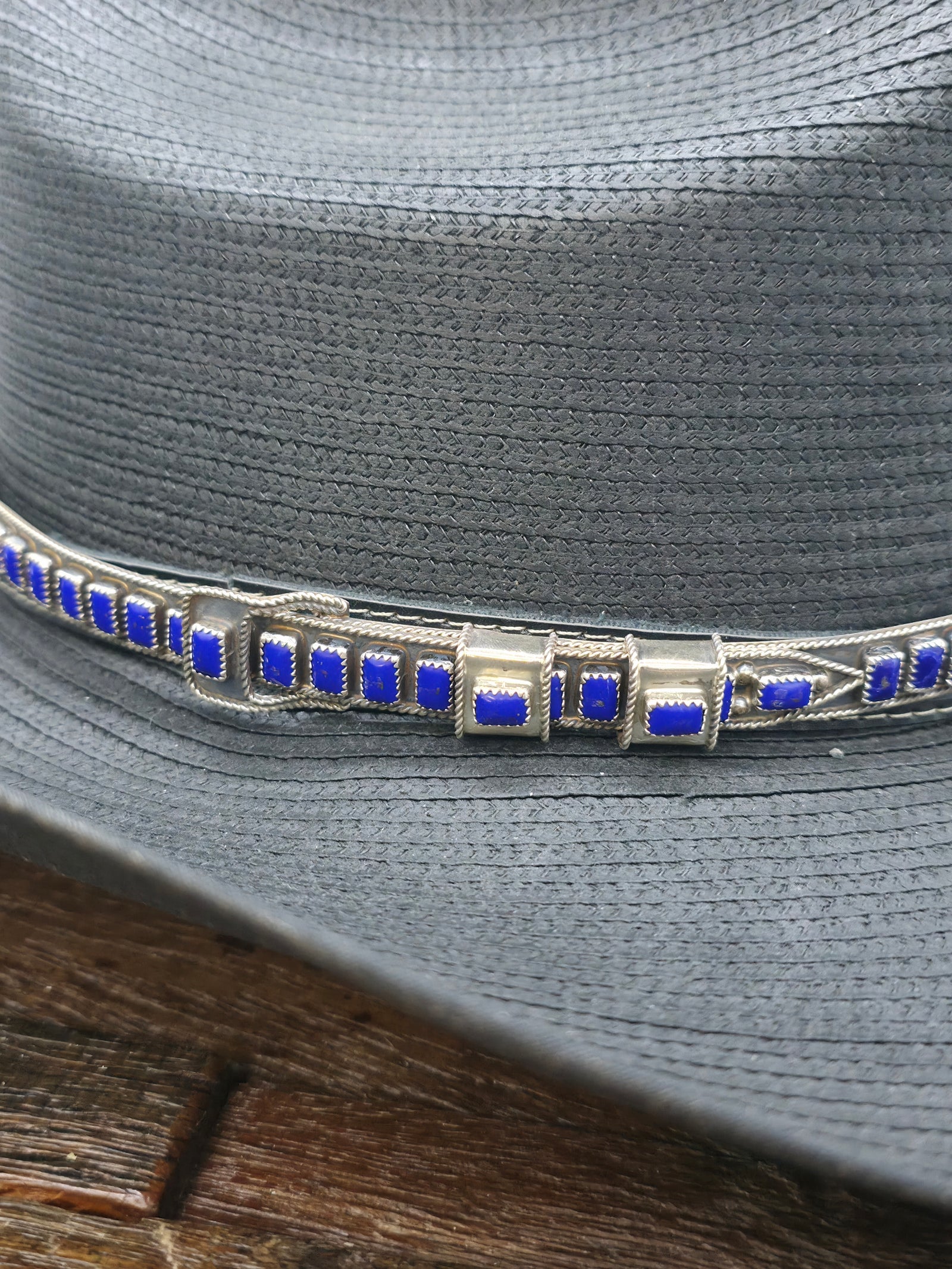 Lapis Sterling Silver Hat Band by James Freeland