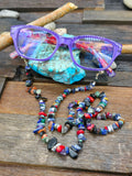 Multistone Chip Bead Eyeglass Chain by Eileen Coriz - 26 in.
