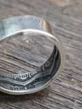 Sterling Silver Band Ring with Interior Stamp Work by Sunshine Reeves - Size 7 1/2 - Designs Vary