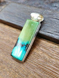 Sky Horse Turquoise Rectangular Pendant by Martinez