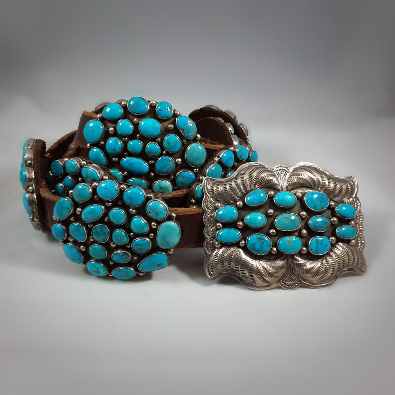 Turquoise Cluster Concho Belt