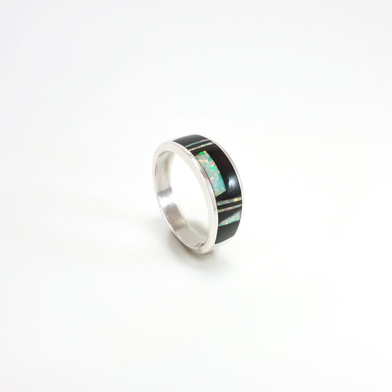 Jet/Opal Ring