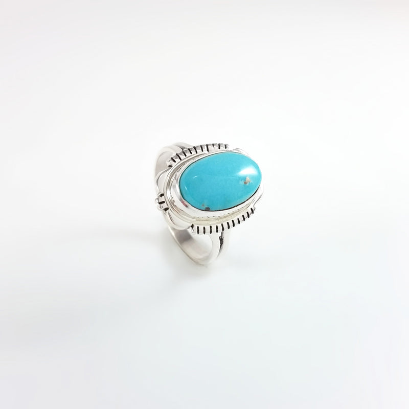 Turquoise Ring by Larry Yazzie