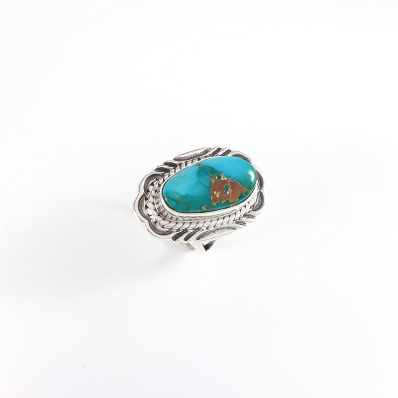 V. Chee, Virgil Chee, Navajo, Navajo ring, Turquoise, Blue Turquoise, Native American, Indian Jewelry